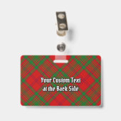 グレン・バーのマカリスター氏族のタータン バッジ (裏面 （クリップ付）)