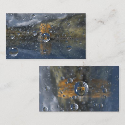 グレン・ブックマークの雨 名刺 (正面/裏面)