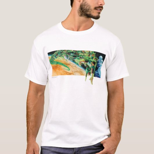 グレン・ランタン飛んでいるイン宇宙 Tシャツ (正面)
