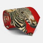 グレヴィのアフリカ野生動物園動物アート ネクタイ (ロール)