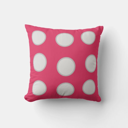 グレーおもしろいの円 クッション (正面)