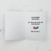 グレーおもしろいフォトカスタム誕生日カードグループチーム カード (内部)