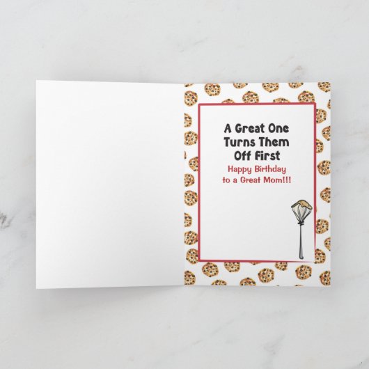 グレーおもしろいヘアマンガマムママ誕生日 カード (内部)