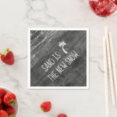 グレーおもしろい#Tropicalホリデーズサンドザニュースノー スタンダードカクテルナプキン (インサイチュ)