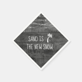 グレーおもしろい#Tropicalホリデーズサンドザニュースノー スタンダードカクテルナプキン