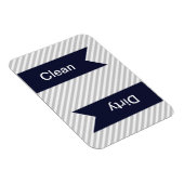 グレーおよび白パターストライプのン食洗機磁石 マグネット (右側)