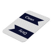 グレーおよび白パターストライプのン食洗機磁石 マグネット (左側)