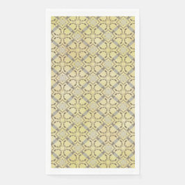 グレーおよび黄色のスクロールひし形パターン