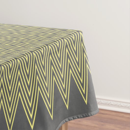 グレーおよび黄色のモダン抽象芸術幾何学的デザイン テーブルクロス (インサイチュ)