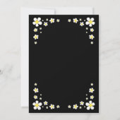 グレーお洒落ドレスプリンセスフローラ誕生日 招待状 (裏面)