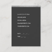 グレーお洒落(アポイントメント) /シルバーグリッタートリム 予約カード (裏面)