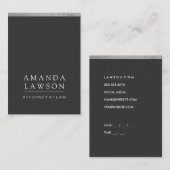 グレーお洒落(アポイントメント) /シルバーグリッタートリム 予約カード (正面/裏面)