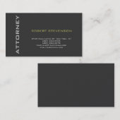 グレーかわいいプレーン弁護士名刺 名刺 (正面/裏面)