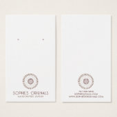 グレーかわいらしラベンダーサ絵を描イクサークルイヤリング (正面&裏面)