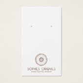 グレーかわいらしラベンダーサ絵を描イクサークルイヤリング (正面)