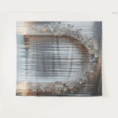 グレーかわいらし(金属製ではない)フローラアーチのトーン タペストリー (正面(横))