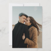 グレーが米国にモダンタイポグラフィ結婚写真 招待状 (裏面)