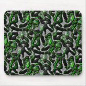 グレーで刻まれた目を引くライムグリーンのテクスチャ マウスパッド (正面)