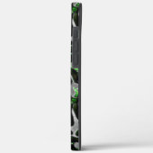 グレーで刻まれた目を引くライムグリーンのテクスチャ Case-Mate iPhoneケース (裏面 / 左)