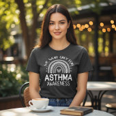 グレーで喘息啓発を示そう トライブレンドTシャツ