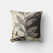 グレーとアイボリー芸術的抽象芸術水色 クッション (正面)