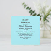 グレーとアクアのベビーカー　ベビーシャワーの招待状 招待状 (スタンド正面)