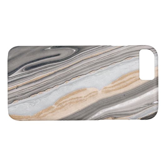 グレーとイエローのデザイン Case-Mate iPhoneケース (裏面(横))