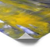 グレーとイエローの抽象芸術アートのポスター ポスター (角)