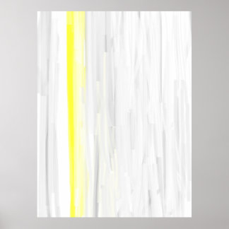 グレーとイエローの抽象芸術アートポスタープリント ポスター