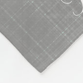 グレーとイエローの水玉模様、サニーイエローリボン フリースブランケット (角)