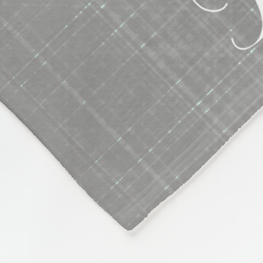 グレーとイエローの水玉模様、サニーイエローリボン フリースブランケット (角)