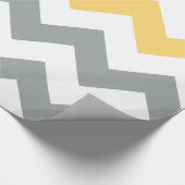 グレーとイエローシェブロンのラッピング紙 ラッピングペーパー (角)