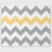 グレーとイエローシェブロンのラッピング紙 ラッピングペーパー (フラット)
