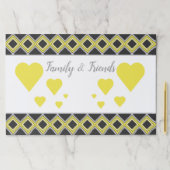 グレーとイエローティアウェイパターン（の模様が）ある紙パッド ペーパーパッド (インサイチュ)