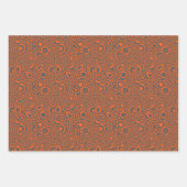 グレーとオレンジ ラッピングペーパーシート (正面2)