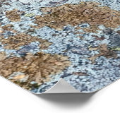 グレーとグリーンのイラストレーション ポスター (角)