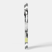 グレーとグリーンのジガグのパーソナライズされた写真 Case-Mate iPhoneケース (裏面 / 左)
