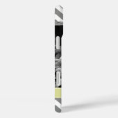 グレーとグリーンのジガグのパーソナライズされた写真 Case-Mate iPhoneケース (裏面 / 右)