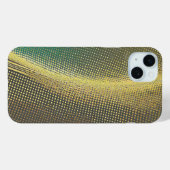 グレーとグリーンの金ゴールドドット Case-Mate iPhoneケース (裏面 (横))