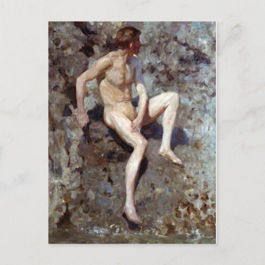 グレーとグリーン ポストカード (正面)