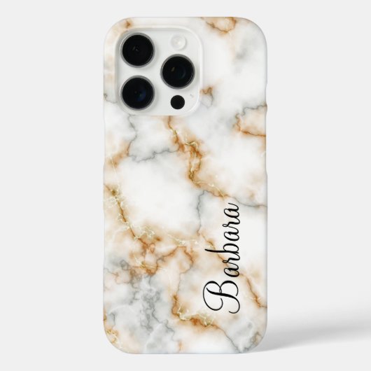 グレーとゴールドの大理石のカスタマイズ Case-Mate iPhoneケース (裏面)