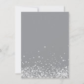 グレーとシルバーのパーティーサンキューカード 招待状 (裏面)