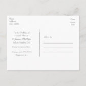 グレーとシルバーの光沢のある紙吹雪ドット日付を保存 案内ポストカード (裏面)