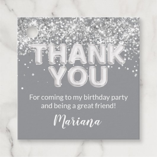 グレーとシルバーの党の好意 フェイバータグ (正面)