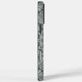 グレーとシルバーの曼荼羅パターン Case-Mate iPhoneケース (裏面 / 右)