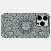 グレーとシルバーの曼荼羅パターン Case-Mate iPhoneケース (裏面 (横))