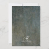 グレーとシルバーの質感のある見た目の空の巣パーティー 招待状 (裏面)