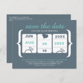 グレーとシー・フォー・グリーン スロットマシン Save the Date 案内ポストカード (正面/裏面)