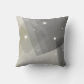 グレーとセージ緑の幾何学的パターン装飾用クッション クッション (裏面)