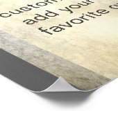 グレーとタンはっきりしたのストライプ引用文を追加 ポスター (角)